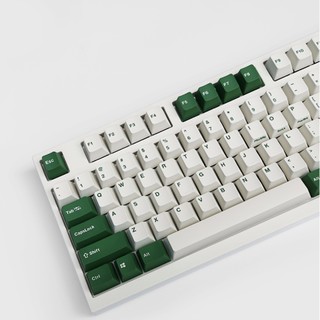 Leopold 利奥博德 FC980M 98键 有线机械键盘 白绿 Cherry银轴 无光
