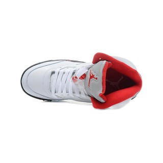 AIR JORDAN 正代系列 Air Jordan 5 Retro 男子篮球鞋 136027-100 红白 47.5