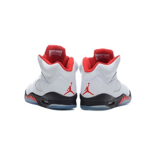 AIR JORDAN 正代系列 Air Jordan 5 Retro 男子篮球鞋 136027-100 红白 47.5