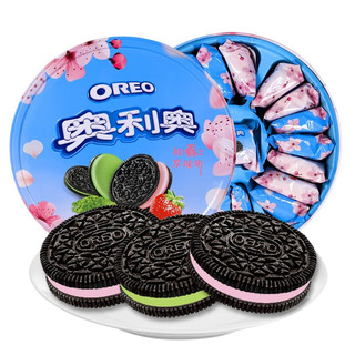 OREO 奥利奥 知春礼盒 2口味 388g*2盒（草莓味夹心+抹茶味夹心）