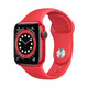 聚划算百亿补贴：Apple 苹果 Watch Series 6 智能手表 GPS款 44mm 红色运动表带