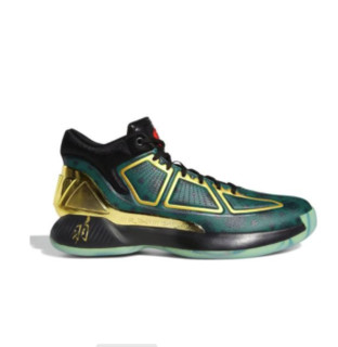 adidas 阿迪达斯 D Rose 10 男子篮球鞋 FW3656 绿金 40.5