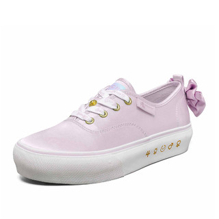 【舒适百搭】秋季女鞋子女士绑带时尚休闲鞋女小白鞋女板鞋 37.5 浅粉色