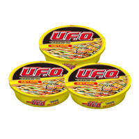 NISSIN 日清  方便面 UFO飞碟炒面 铁板牛肉风味 122g*3碗装