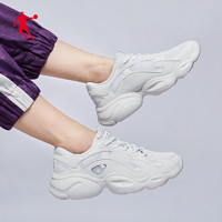 乔丹老爹鞋女鞋2021夏季新款鞋子网面透气跑步鞋休闲鞋白色运动鞋