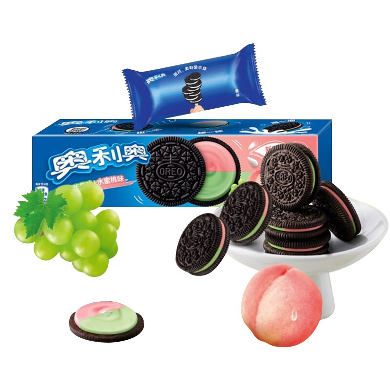 【oreo/奥利奥饼干】oreo 奥利奥 夹心饼干 水晶葡萄味 水蜜桃味怎么