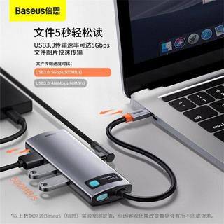 BASEUS 倍思 type-c扩展坞hdmi转接头苹果macbook笔记本拓展坞电脑转换器usb3.0分线器网口 USB