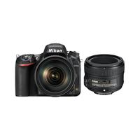 Nikon 尼康 D750 全画幅 数码单反相机 黑色 24-120mm F4G ED VR 变焦镜头+50mm F1.8G 定焦镜头 双镜头套机