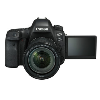 Canon 佳能 EOS 6D Mark II 全画幅 数码单反相机 黑色 EF 24-105mm F3.5 IS STM 变焦镜头 单镜头套机