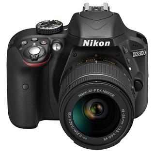 Nikon 尼康 D3300 APS-C画幅 数码单反相机 黑色 DX 18-55mm F3.5G VR 变焦镜头 单镜头套机