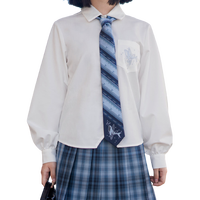 御茶家 鲸屿 JK制服 西式制服 女士长袖衬衫 白色 S