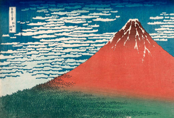 葛饰北斋浮世绘名作复刻版画-凯风快晴 40x54cm-什么值得买