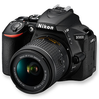 Nikon 尼康 D5600 APS-C画幅 数码单反相机 黑色 AF-P 18-55mm F3.5 G VR 变焦镜头+50mm F1.8 D 定焦镜头 双头套机