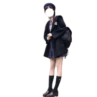 须弥芥子 江沼小巫 JK制服 女士毛呢外套 黑色 M