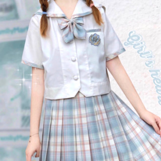 四月毕业季 少女的初心 JK制服 水手服 女士夏服上衣 白色 S