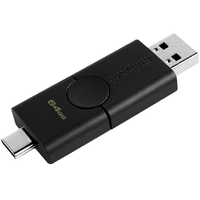 Kingston 金士顿 DataTraveler系列 DTDE USB3.2 U盘 黑色 32GB USB/Type-C