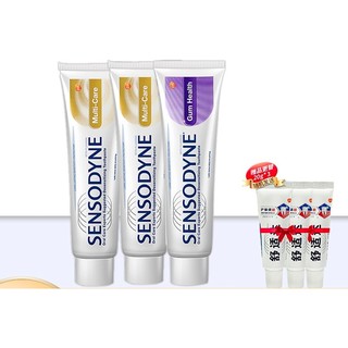 SENSODYNE 舒适达 多效护理家庭装牙膏100g*3（赠牙膏 20g*3支）