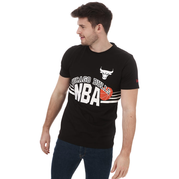 NEW ERA 纽亦华 芝加哥公牛队联名 NBA联盟系列 男士短袖T恤 12485659 黑色 M