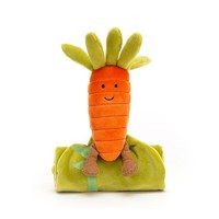 jELLYCAT 邦尼兔 SOOTHER系列 VVS4C 活泼胡萝卜安抚巾毛绒玩具 绿色 20cm