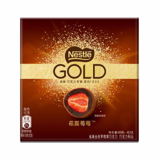 nestlé雀巢金装菘露莓莓草莓黑巧克力40g