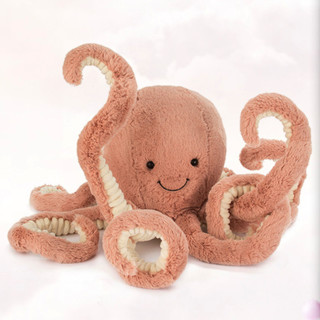 jELLYCAT 邦尼兔 SHELLS&SCALES系列 OD2OC Odell章鱼毛绒玩具 橙色 14cm