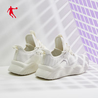 乔丹男鞋运动鞋2021夏季新款网面透气潮流鞋一脚蹬休闲鞋白色鞋子