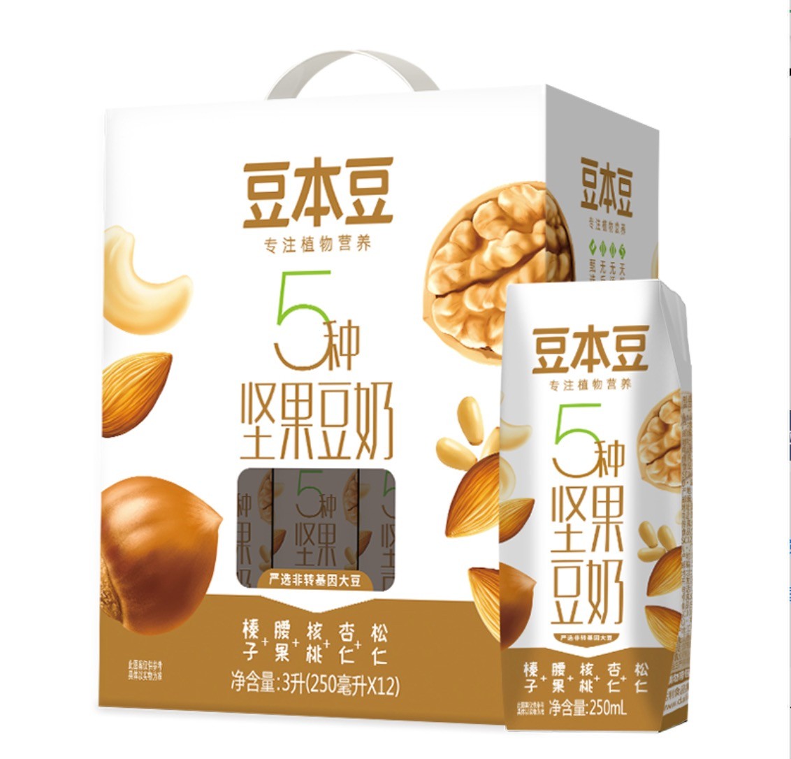 1元】早餐豆奶_soymilk 豆本豆 利乐钻坚果豆奶 25