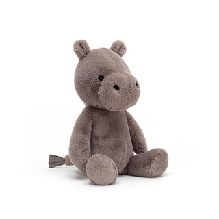 jELLYCAT 邦尼兔 超柔软系列 NIM3H 尼巴斯河马毛绒玩具 紫褐色 24cm