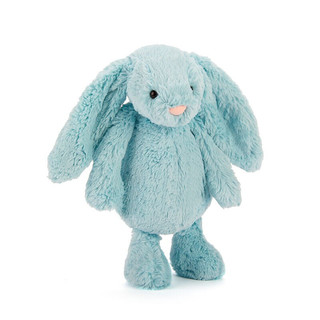 jELLYCAT 邦尼兔 害羞系列 BAS3AQ 害羞海蓝色邦尼兔毛绒玩具 青绿色 31cm