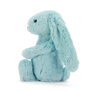 jELLYCAT 邦尼兔 害羞系列 BAS3AQ 害羞海蓝色邦尼兔毛绒玩具 青绿色 31cm