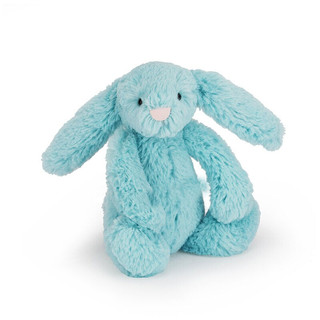 jELLYCAT 邦尼兔 害羞系列 BAS3AQ 害羞海蓝色邦尼兔毛绒玩具 青蓝色 18cm