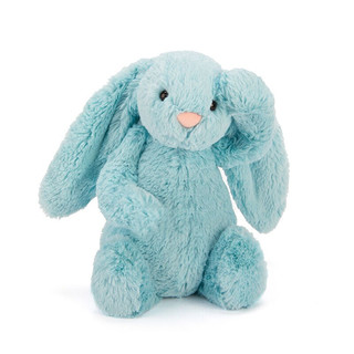 jELLYCAT 邦尼兔 害羞系列 BAS3AQ 害羞海蓝色邦尼兔毛绒玩具 青蓝色 18cm