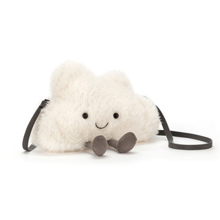 jELLYCAT 邦尼兔 CROSS BODY BAG系列 A4CLBG 欢乐云朵包包毛绒玩具 白色 23cm