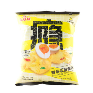 Oishi 上好佳 田园薯片 鲜香咸蛋黄味 60g*6袋