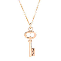 Tiffany&Co. 蒂芙尼 Keys系列 25460952 钥匙18K玫瑰金项链 40cm