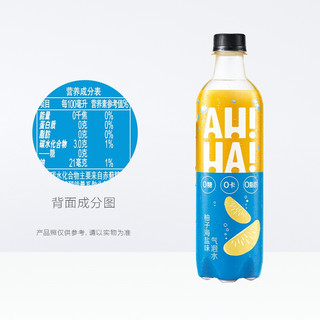 AHHA 小宇宙 气泡水 柚子海盐味 480ml*12瓶 瓶装