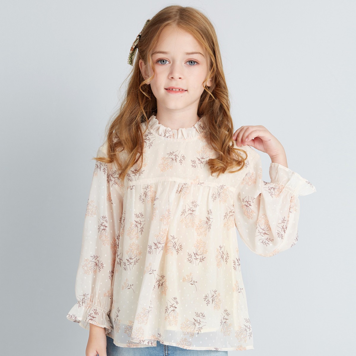 deesha  笛莎 女童长袖衬衫