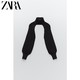ZARA 新款 女装 立领袖套式针织衫 05536146800