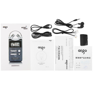 aigo 爱国者 R6601 二合一MP3录音笔 8GB 黑色