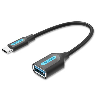 VENTION 威迅 OTG数据线 Type-C转USB2.0转接头 安卓手机苹果电脑USB-C转换器 华为P40连接U盘CCSBB 0.15米