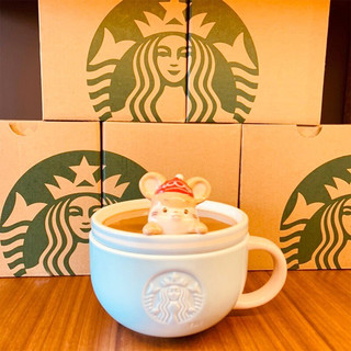 STARBUCKS 星巴克 马克杯 340ml 白色 小老鼠享受款