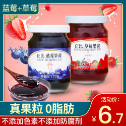 KEWPIE 丘比 丘比蓝莓酱果酱草莓酱商用涂抹夹面包苹果酱奶茶店专用低脂0脂肪