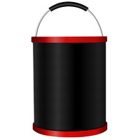 悦卡（YUECAR）洗车水桶便携式折叠水桶车用多功能户外钓鱼桶收纳桶汽车用品洗车工具 红黑9L水桶