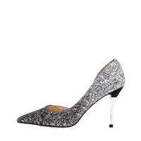 CHARLES & KEITH 女士亮片高跟鞋 CK1-60580071 黑呖色 39