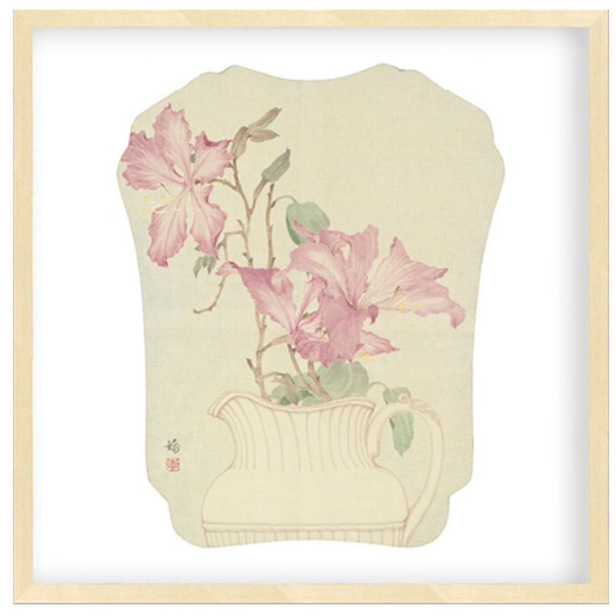 雅昌李娇十一月紫荆花4646cm装饰画版画