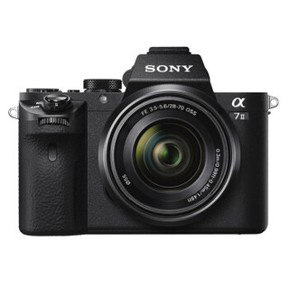 SONY 索尼 Alpha 7 II 全画幅 微单相机 黑色  +FE 50mm F1.8 定焦镜头 双头套机