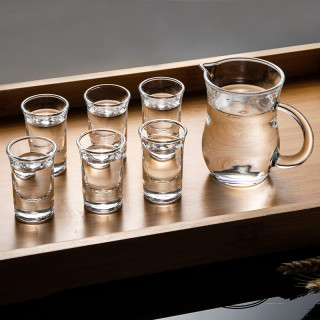 天喜tianxi白酒杯玻璃小烈酒一口杯茅台吞杯酒盅小酒杯分酒器套装