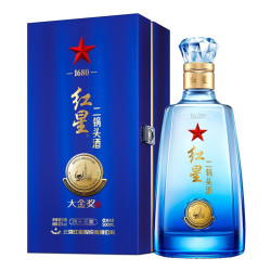 红星二锅头 43度 大金奖 500ml 单瓶 清香型白酒 礼盒装 白酒礼盒