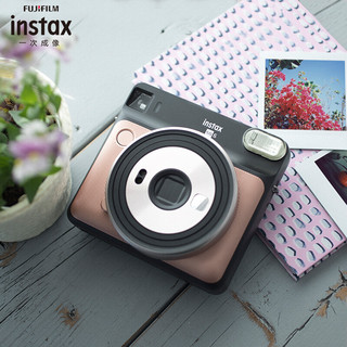 富士instax立拍立得 一次成像相机 SQUARE SQ6 腮红金