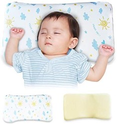 TITIROBA 婴儿 枕头 婴儿枕 防朝向癖好枕头 绝壁枕 斜头 变形 睡姿矫正 改善头型 透气 吸